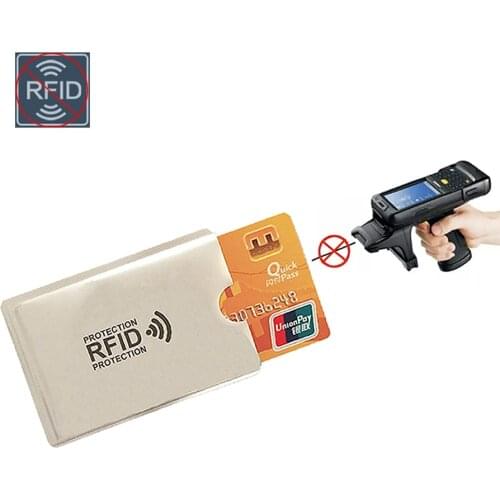 Anti Rfid Wallet Blocking Reader Lock Bank Card Holder Id Bank Card Case Protection Metal Credit NFC Holder Aluminium 6*9.3cm