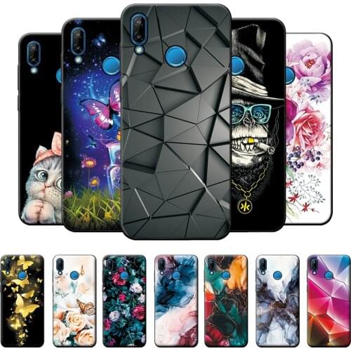 For Huawei P20 Lite Case Cute Case Huawei Nova 3e Soft TPU Silicone Cover Case For Huawei P20 Lite Nova 3e Protective Back Cover