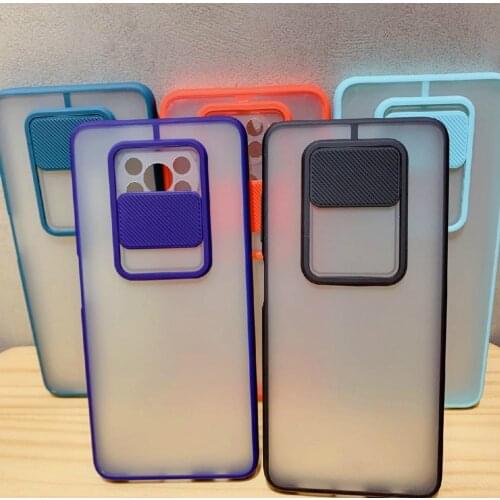 For xaiomi POCO X3 NFC poco m3 X3 10T Pro 5G Slide Camera Lens Protection Phone Case for xiaomi 10T 5G Translucent Back Cover