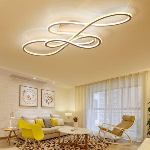 Double Glow modern led Chandelier for living room bedroom lamparas de techo dimming ceiling chandeliers lamp fixtures