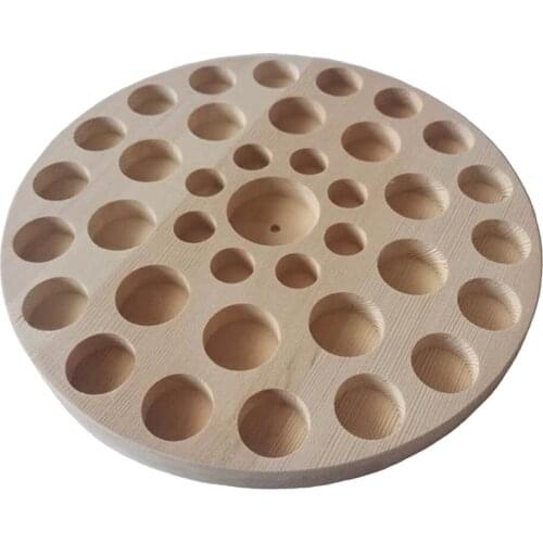 Essential Oil Storage Case Organizer Makeup Aromatherapy Wooden Rack Holder Tray