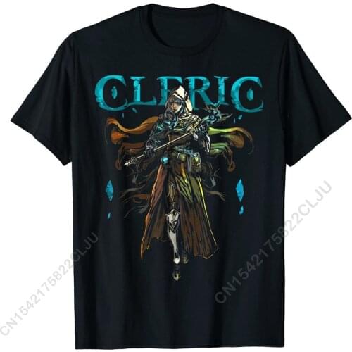 Cleric Healer Awesome RPG Cosplay Roleplaying Gamer Graphic T-Shirt Discount Printing Tees Cotton T Shirt For Men Summer