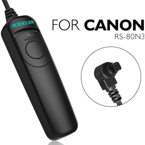 AODELAN C8 Shutter Release Cable for Canon 6D,7D Mark II, 60Da, 5D Mark IV, 5D Mark III, 5DS, 5D Mark II Replace Canon RS-80N3