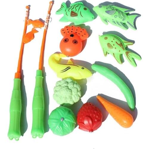 Magnetic Fishing Toy Kid Bathtime Game Swimming Pool Plaything Set with Fish Rod Y4QA