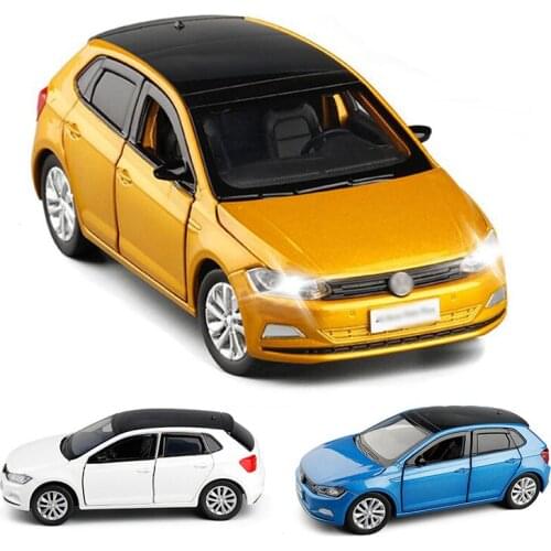 Hot Sale 1:32 Scale 3 Colors High Simulation Diecast Model Car ALL New Polo Plus Alloy Toy Car Collection Gifts V130