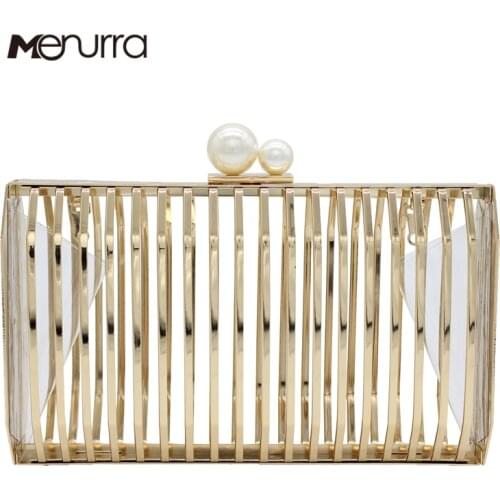 Fashion Luxury Hollow out evening bag Pearl Clip glitter Clutch Bag Elegant Minaudiere Handbag Wedding Party Lady Purse Bag