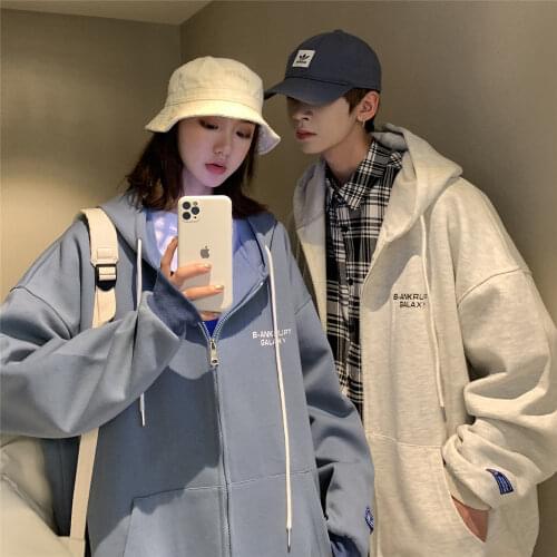 Trendy loose and versatile couple oversize sweater Korean oversized Hoodie 2020 New Sweatshirt Drawstring women Sweatshirts