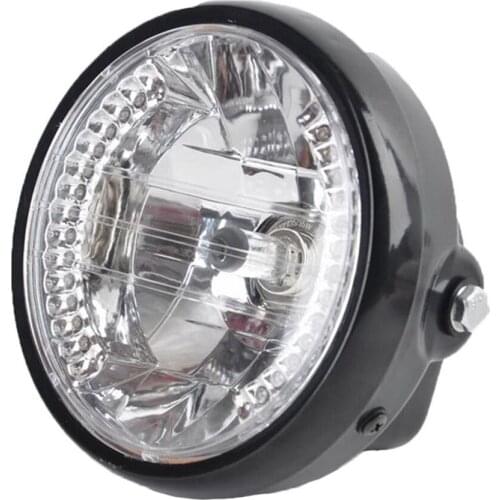 Motorcycle Headlights LED Scooters Spotlight Headlamp 7'' Modification Lamp Retro ABS Universal Turn Signal Light