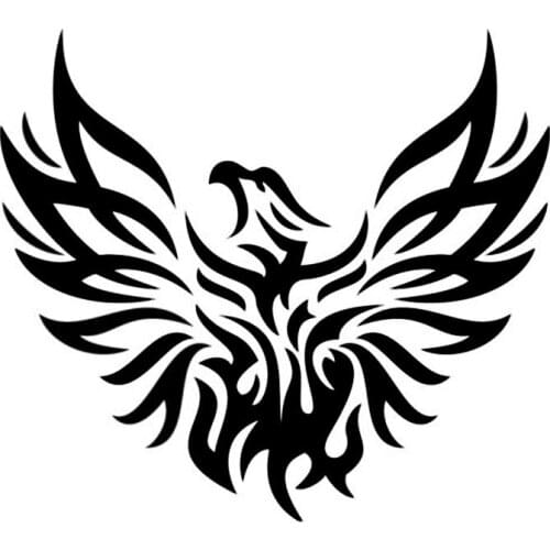 LLY-0137 Phoenix Mythical Animal Car Sticker Fashion Style Bird Totem Modeling Decal PVC Cars Window Bumper Decoration Decals