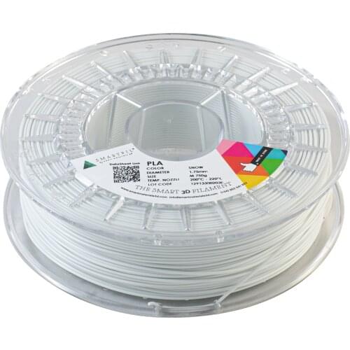SMARTFIL PLA, 1.75mm, SNOW, 750g Smart Materials 3D printing filament