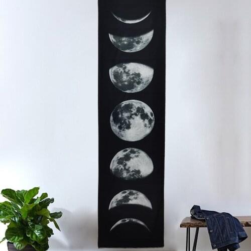 Moon Phase Tapestry Wall Hanging, Wall Art Decorations for Living room Bedroom Black and White Wall Art Tapestry Dorm Decor