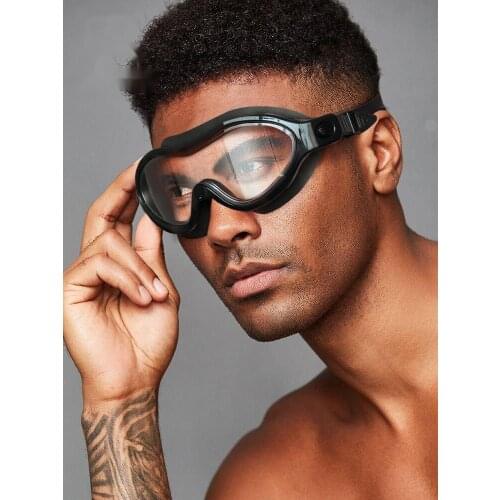 RTTAN goggles mens waterproof and anti fog HD large frame integrated transparent diving swimming glasses equipment set