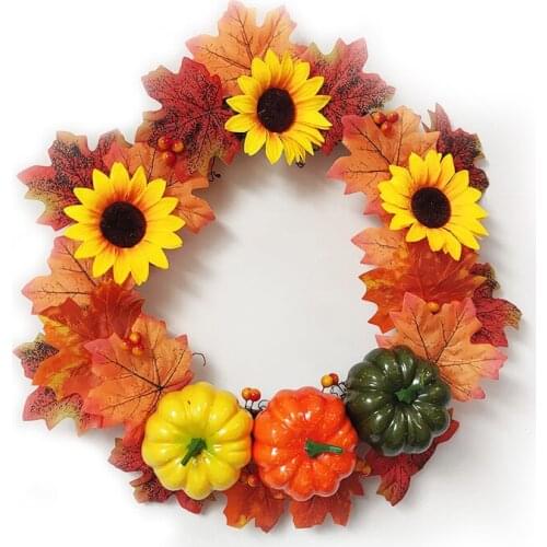 Autumn Vine Autumn Artificial Rattan Maple Leaves Rattan Wall Hanging Artificial Plant For Harvest Festival Home Wall Decoration