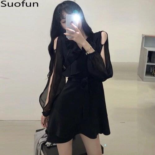 Causla Big Size Fat Sister Spring And Summer New Ins Super Xianxian Thin Korean Sexy Dress Waist Strap V-neck Skirt Dress