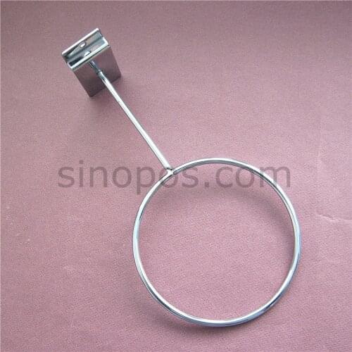 Slatwall Ball Display, 13cm ring holder heavy duty steel wire, metal chrome cap hat display rack, slat wall basketball hanger