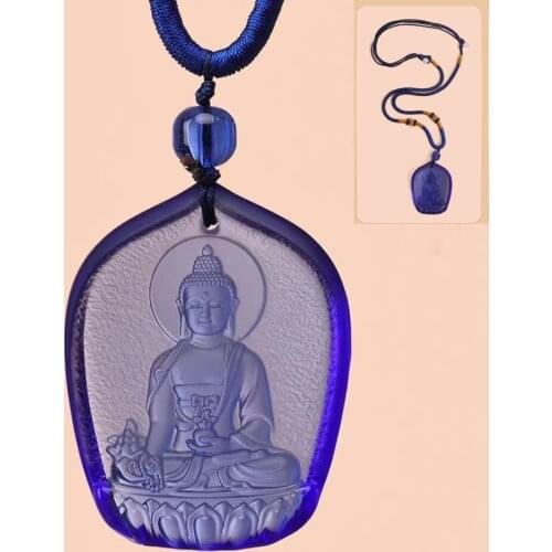 Special Offer # GOOD - Greco-Buddhist pocket travel efficacious bless talisman TOP handmade Medicine Buddha 3D Crystal Amulet
