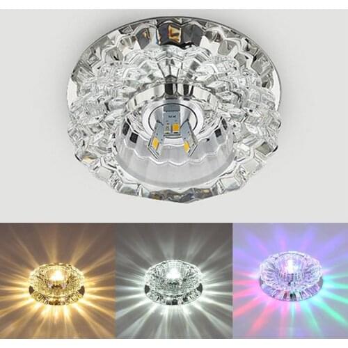 3W 5W Aisle Flush LED ceiling lamp living room crystal corridor aisle lights LED Ceiling Lights Luces Front techo Balcony lamp P