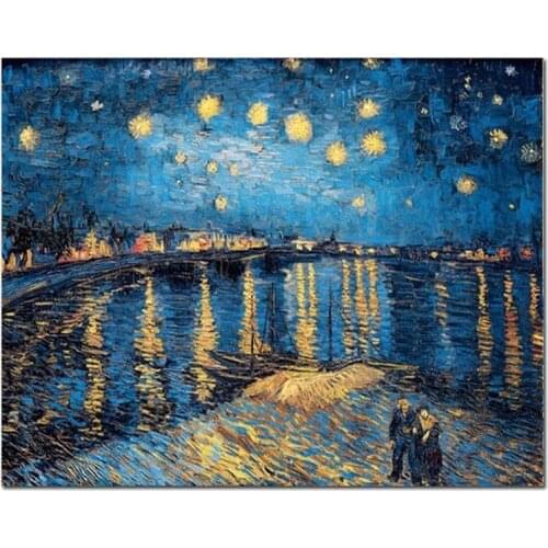 Van Gogh Starry Night Abstract Landscape Canvas Poster Famous Classic Wall Art Print Decorative Picture Modern Living Room Decor