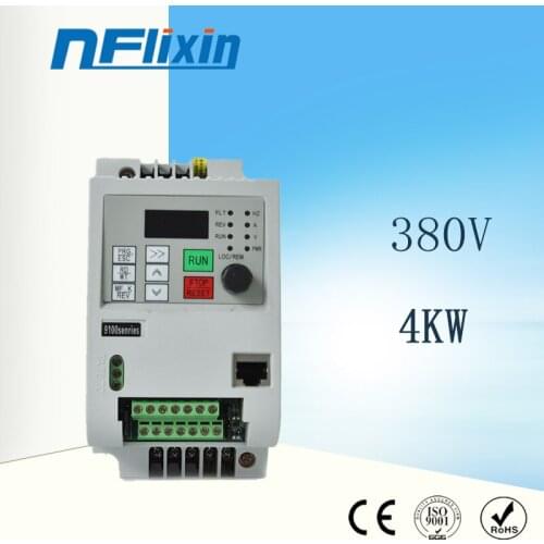 VFD 1.5KW/2.2KW/4KW Inverter Frequency Converter Three-Phase Input and 3-380V Output Motor Speed Controller