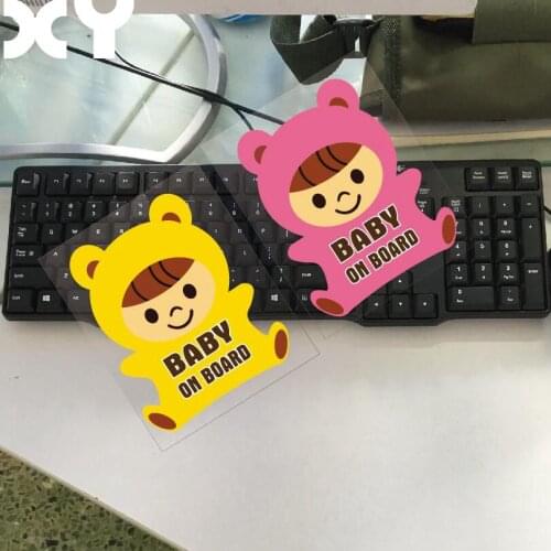 Waterproof Reflective Type Car Stickers Motorcycle Stickers Decals Adorable Baby on Board Car Sticker Series Bumper Stickers