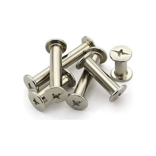 20pcs M5*4/5/6/8/10/12/15/20mm Chicago screw Snap Rivet Book Butt screw Photo Album binding post screws M4 inner thread OD5mm