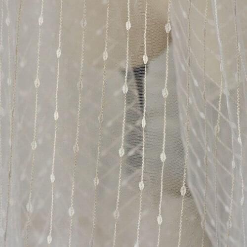 Soft Stretch Lace Fabric Curtain Net Yarn Women Skirt Costume Stage Wedding Wedding Ceremony With Gold Cording 3 yard/pack