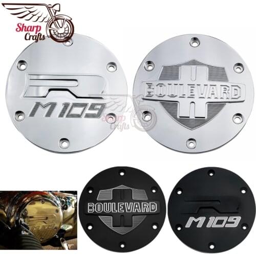 Motorcycle Parts Chrome Engraved Derby Covers Engine Stator Guard For Suzuki Boulevard M109R VZR1800 Intruder M1800R 2006-2019