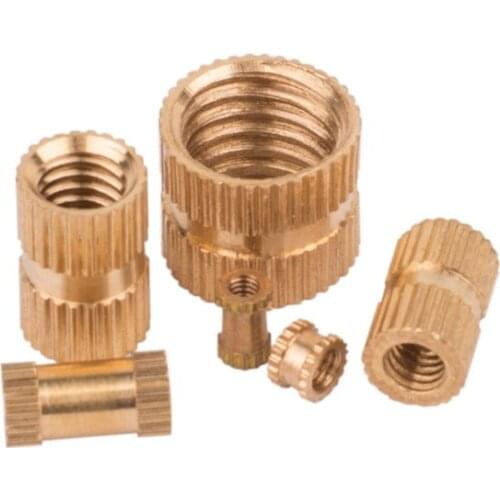 100Pcs M3*3/4/5/6/8/10-4.2mm Injection Nut Copper Insert Knurled Nuts Knurling Tool