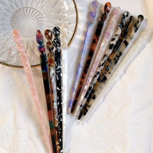18cm Chinese Style Hair Sticks Vintage Acetate Chopstick Women Hairpins Hair Clips Pins Wedding Hair Jewelry Accessories