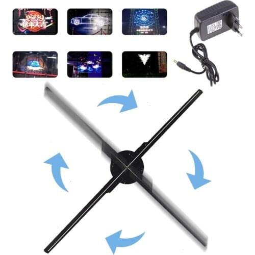 3D Hologram Advertising Fan wifi Holo-graphic Display Air Fan Video Projector 224 Lights Store Shop Bar Casino