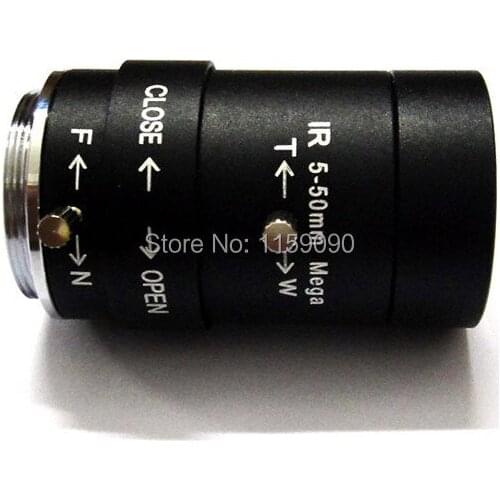 5-50mm CS " F1.6 Manual Iris Vari-Focal CCTV Lens for 1/3" CCD Security Box Camera