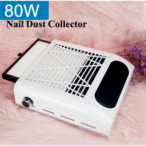 80W Nail Dust Collector Fan Vacuum Cleaner Manicure Machine With Filter Professional Nail Vacuum Cleaner For Nail Art Nail Salon