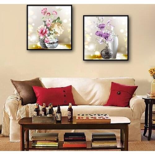 Abstract Wall Art Exquisite Luxury Paintings Colorful Flowers Chic Vases Nordic Canvas Posters Prints Living Room Decoration