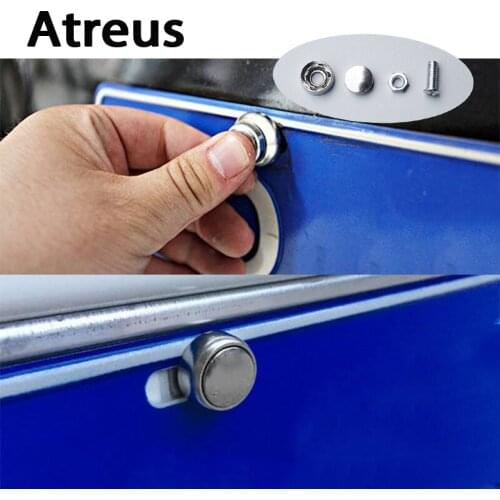 Atreus 16pcs Stainless steel Car License Plate Bolts Frame Chrome Screws for Hyundai Tucson 2016 kia Cerato Sorento Lada Vesta G