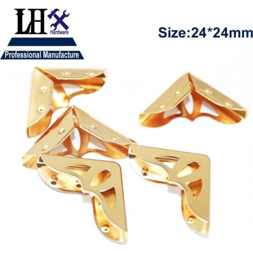 AYP162 20pcs/lot Antique Rose Golden Decorative Corner Protector for Book Jewelry Gift Box Wood Case Furniture Hardware DIY