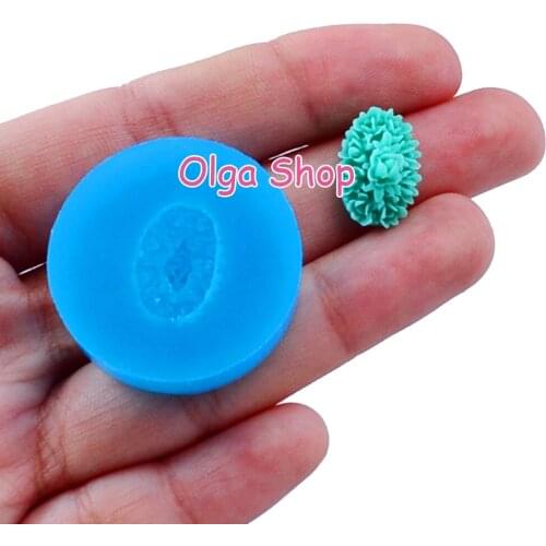 HYL220 14.7mm x 9.7mm Flower Silicone Mold Fondant Cake Decoration Candy Resin Clay Earrings Necklace Craft Soap Candle