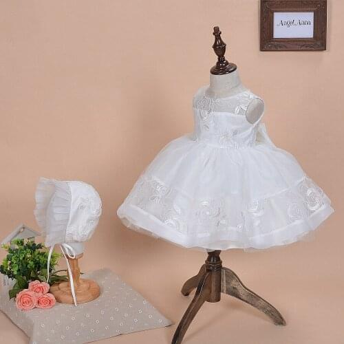 2016 Summer Baby Girls 1 year Birthday Party Dresses Toddler Princess Dress Baby Girls Christening Dresses Newborn Baptism Dress