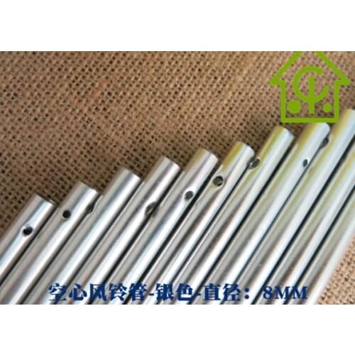 DIY wind chime accessories Silver diameter 8mm*11CM DIY wind bell tube handmade aluminum tube metal hollow tube