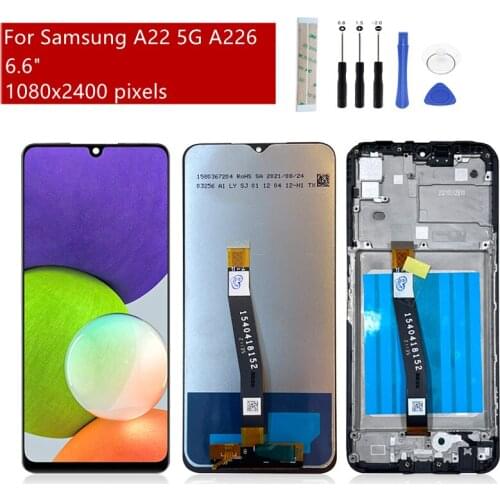 For Samsung Galaxy A22 5G LCD Display Touch Screen Digitizer Assembly For Samsung A226 Lcd Screen Replacement Repair Parts 6.6