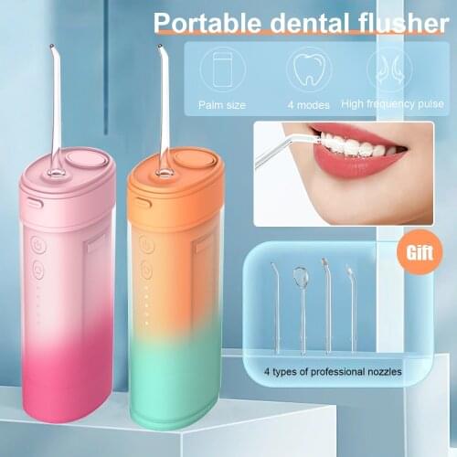USB Rechargeable Oral Irrigator 160ML Water Tank Portable Dental Water Jet Waterproof Teeth Cleaner 4 Jet Water Flosser