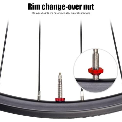 VXM 2pcs/Set Mountain Bike Valve Bicycle Wheel Converter Nut Rim Conversion Nut with Installation Wrench