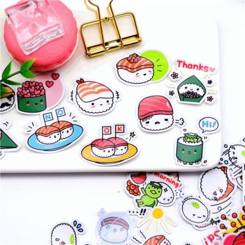 40pcs/pack Creative kawaii self-made Japanese cute sushi stickers scrapbooking stickers /DIY craft photo albums