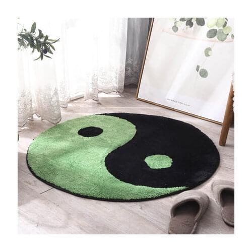 Round Tai Chi Chinese Style Kung Fu Carpet Thickened Soft Non-Slip