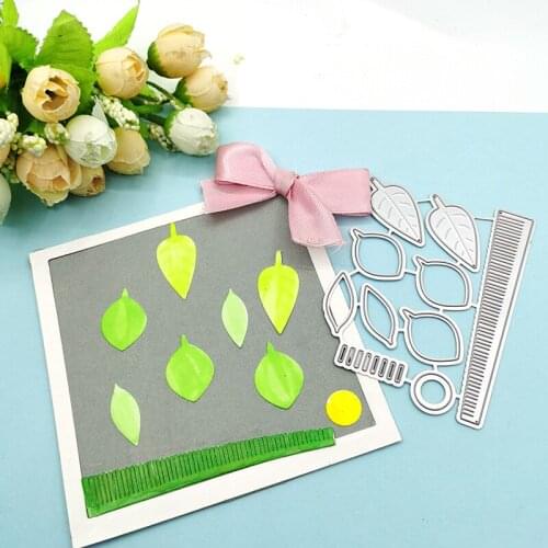 Julyarts 10Pcs Leaf Dies Metal Cutting Dies Stencil Leaves For Scrapbooking Embossing Dies Metal Die Cuts for DIY Card Making