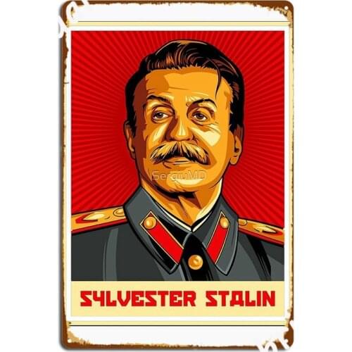 Sylvester Stalin Metal Signs Club Kitchen personalized Painting Décor Tin sign Posters