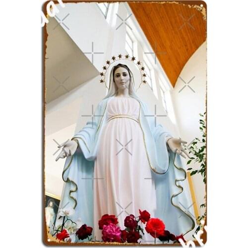Mary Of Medjugorje Metal Plaque Poster Create Club Party Wall Decor Living Room Tin Sign Posters