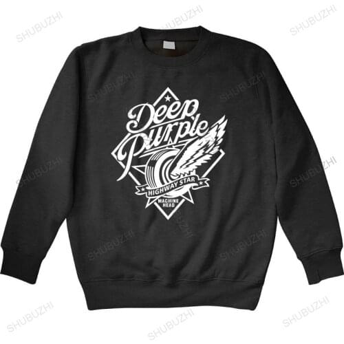 Men sweatshirt spring Black Deep Purple Mens long sleeve hoodies - Small - Highway Star sweatshirt unisex sweatshirt men top
