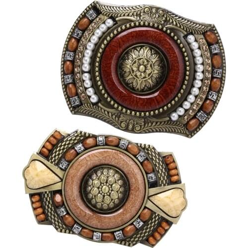 2PCS Mens Western Indian Cowboy Buckle Vintage Belt Buckle