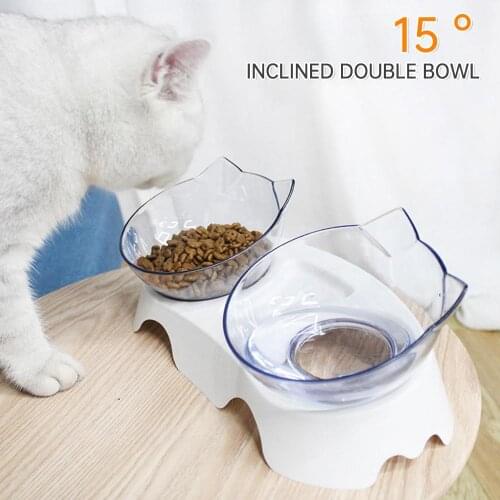 Non-slip Cat Bowls Double Pet Bowls With Raised Stand Pet Food and Water Bowls For Cats Dogs Feeders Pet Products
