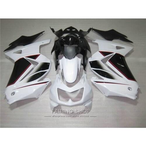 New hot injection molding fairing kit For Kawasaki ninja 250r 08 09 10-14 2008-2014 white black EX250 fairings set PO37
